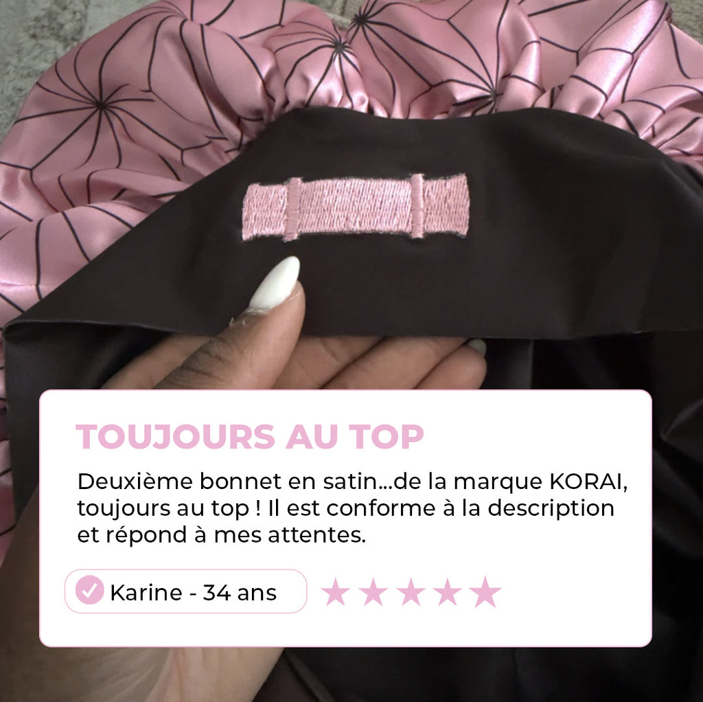 Nezu Pink - Bonnet en Satin KORAÏ