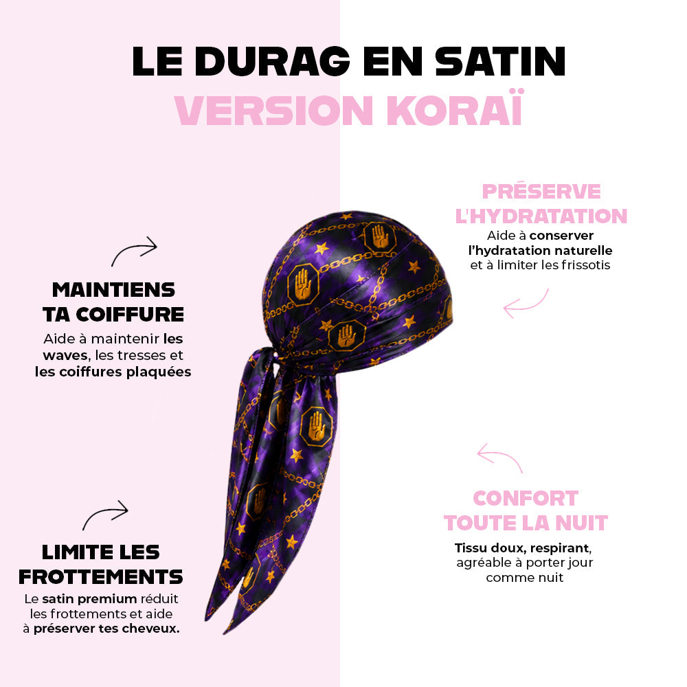 Star Platinium - Durag en Satin KORAÏ