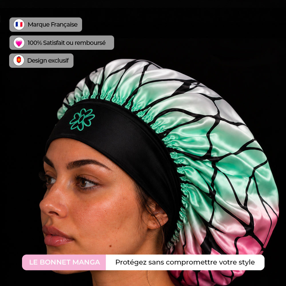 Shino Mint- Bonnet en Satin KORAÏ