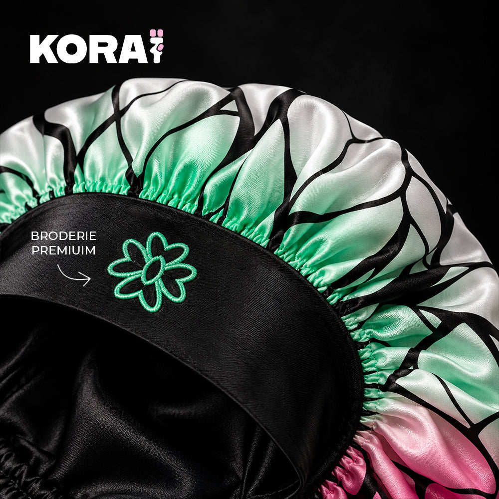 Shino Mint- Bonnet en Satin KORAÏ