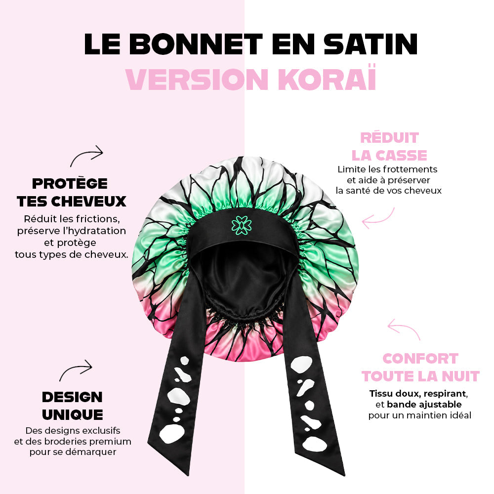 Shino Mint - Bonnet en Satin KORAÏ