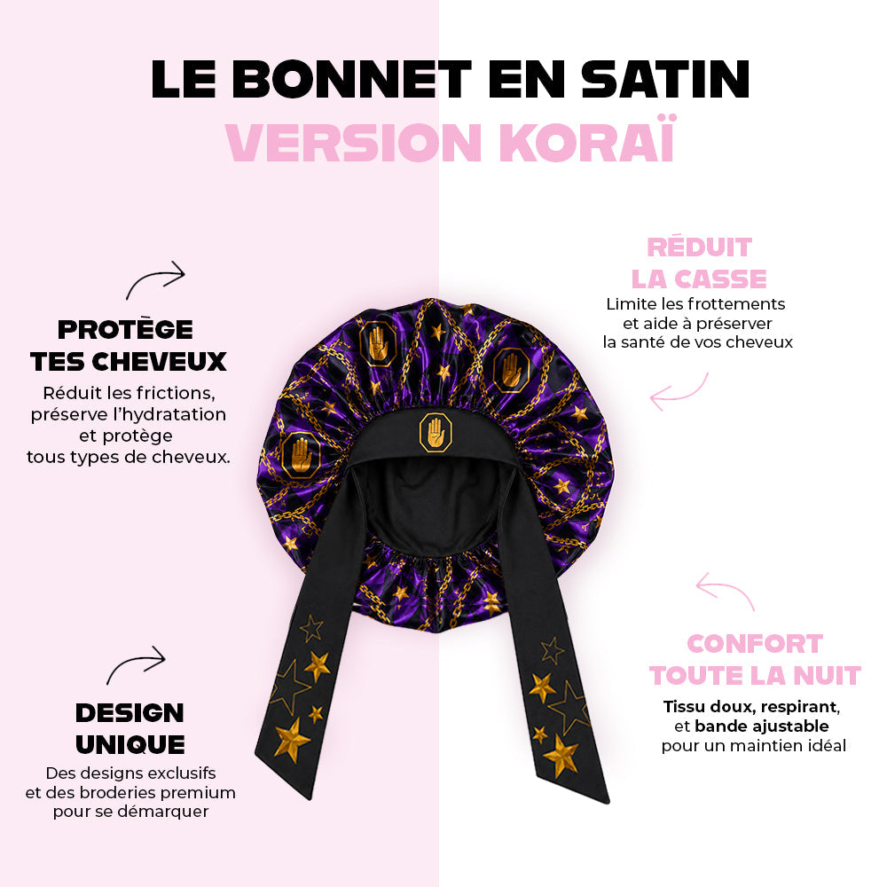 Star Platinium - Bonnet en Satin KORAÏ